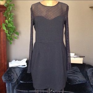 Mango Black sheer dress